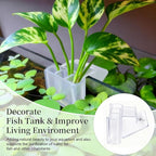 2 Pack Hanging Aquarium Plant Holder – 3 Holes Aquatic Plant Cups, Fish Tank Holder for Aquatic Plants, Ideal for Aquarium Tank Decoration(Transparent)
