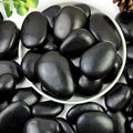 YISZM 40lbs Black Rocks for Landscaping, 2-3 Inch High Polished Pebbles Natural Large River Rocks for Plants, Decorative Stones Garden Outdoor and Indoor DIY Vase Filler Fish Tank Aquariums