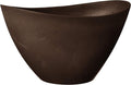 Arcadia Garden Products PSW Pot Collection YB41C Plastic/Stone/Wood Composite Curved Planter Pot – No Drainage Hole (Drillable), for Indoor and Outdoor Plants and Gardens, 16-inch, Chocolate