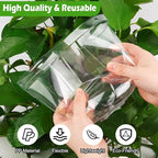 RooTrimmer 6 Inch Clear Humidity Dome, 30 Pcs Adjustable Plant Pot Domes Compatible with 6" Nursery Pots, Reusable Transparent Grow Dome Cover for Seed Starter Pots Outdoor Gardening Plant Growth