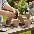 YESIACE 126 Packs Square Peat Pots, 3.15 Inch Seed Starting Pots with Drainage Holes Square Nursery Pot,Biodegradable Eco-Friendly Round Plant Seed Starter Peat Germination Seedling Trays