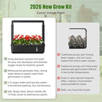 15-Pod Indoor Hydroponic Growing System with LED Grow Light, Smart Garden Kit, Adjustable Height, Auto Timer and Quiet Water Pump for Herbs
