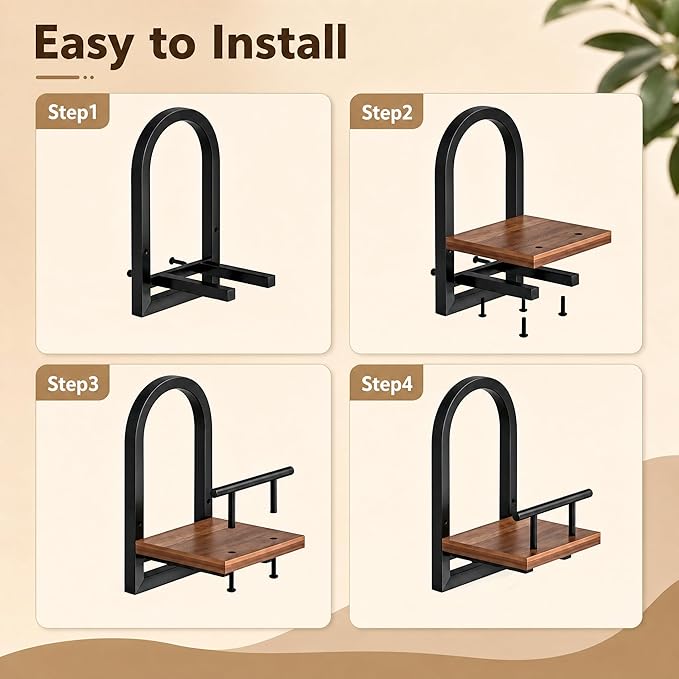 Amaoot Floating Shelves Set for 3, Wall Planters for Indoor Plants, Hanging Shelves Wall Shelf Plant Holder for Living Room Decor, Bathroom, Bedroom, Kitchen, Office