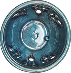 W&W Orchid Pot with Holes and Saucer for Repotting, Teal, 6.5"