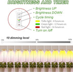 yadoker Plant Grow Light, LED Growing Light Full Spectrum for Indoor Plants,Height Adjustable, Automatic Timer, 5V Low Safe Voltage,Idea for Small Plant Light