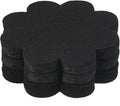PATIKIL 4 Inch Plant Pot Hole Pad, 30 Pack Non-Woven Fabric Flower Shape Bonsai Bottom Soil Mat, Black