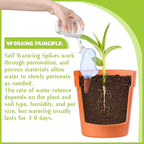 6 Pcs Self Watering Spikes, Indoor Plant Globes - Automatic Irrigation System