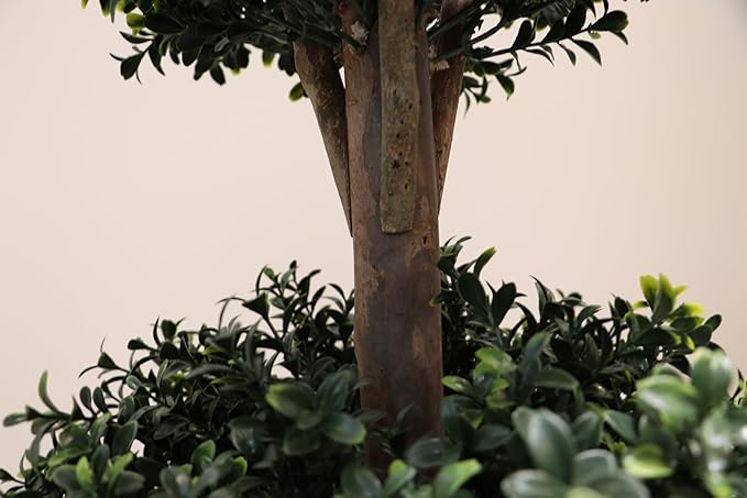 3Ft-35'' Artificial Boxwood Double Ball Topiary Trees,2PACK Faux Topiaries Tree Store Garden Indoor&Outdoor for Porch Home Decor