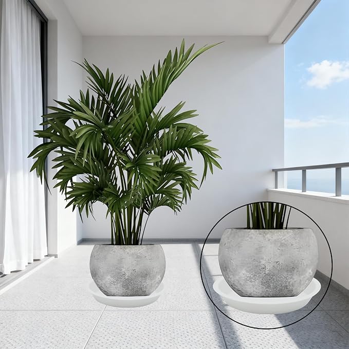 4 Size Round Plant Saucer,8 Pack Pant Pot Trays, Plant Saucers for Indoors and Outdoors, Seed Starting Tray, Growing Trays,White（4",5",6",8"）