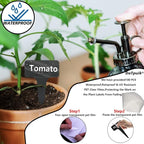 DaTpuik 100 Pcs Waterproof Black Durable Plastic Plant Outdoor Garden Labels Nursery Markers T-Type Thick Tags Re-Usable for Vegetables Seedlings