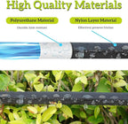 LINEX Flat Soaker Hose 100 ft for Garden Beds, 1/2'' x 50 ft 2 Pack Drip Irrigation Hoses Save Water 80% Heavy Duty for Vegetable