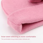 BQUBO Newborn Baby Girls Hats Mittens Set Hospital Hat Beanie Infant Bow Hats Baby Cotton Gloves for 0-6 Months