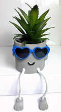 Zen Home Cute Fake Plants for Shelf - Mini Succulent Plants - Small Artificial Plants for Shelf Decor - Desk Plants for Office - Small Faux Plant - Cute Fake Plants for Home, Office, Class (Shy Kid)