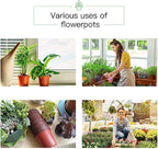 JERIA 100-Pack 4 Inch Plastic Plant Nursery Pots Come with 100 Pcs Plant Labels, Seedling Flower Plant Container and Seed Starting Pots