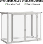 DWVO 41 Cu.ft Horizontal Resin Storage Shed, All Weather Outdoor Garden Shed 4.7x2.5 FT with Hydraulic Struts, 3 Locks, Lockable to Floor for Garden Tools, Trash Cans, Gray