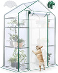 Quictent Essential Walk-in Greenhouse for Outdoors, 56x29x77 inch Portable 3-Tier 4-Shelf Garden Hot House Kit with Plastic Cover for Winter Seed Starting Plant Protection Backyard Patio, Clear