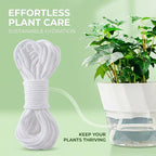 MAQIHAN Self Watering Rope - 50 Feet × 1/4 Inch Self Watering Rope for Plants, Wicking Cord for Vacation DIY Self-Watering System, Capillary Wick for Garden Potting Orchid Tomato Plants