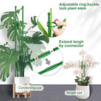 20Pcs Plant Support Stakes 17 inch SupKing Garden Orchid Sticks Extended to 3ft 4ft 5ft Plant Poles with Clips for Indoor Outdoor Potted Tomato Rose Amaryllis Vegetables Comes with 20 Ties