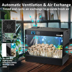 Smart Growing Chamber for Indoor Mushroom Cultivation Eco Box with Grow Lights & Lighting Lamps Temperature & Humidity Monitoring & Display Monotub Grow Kit with Automatic Humidification & Ventilation