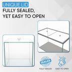 EctoTherm Hermit Crab Tank - 10 Gallon Tank with Lid - Complete Hermit Crab Cage for Large & Small Crabs - Glass Tank