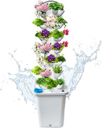 35 Plants Hydroponic Tower, Hydroponics Growing System Tower, Hydroponics Tower with Timer Automatic Watering, Vertical Hydroponic Tower, Planter Germination Kit for Herbs Vegetables Fruits