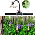 82FT Drip Irrigation Kits with Quick Connector,Automatic Irrigation System with Replaceable 360-degree Bending Dropper,atomizing Copper Nozzle for Watering System for Garden Plant Lawn Patio.