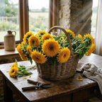 50 Teddy Bear Sunflower Seeds, Dwarf Double Bloom, Golden Yellow, Full Sun, Easy to Grow, Great for Containers