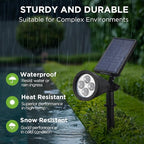 InnoGear Solar Lights Outdoor Waterproof Solar Garden Light for Outside Yard Landscape Lighting Pathway Spot Lights Spotlight Wall Light Auto On/Off, Pack of 2 (White)