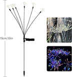 JJGoo Solar Garden Lights, New Upgraded 2 Pack Solar Swaying Starburst Light, Waterproof Fireworks Outdoor Lights, Yard Patio Pathway Decoration, Colorful