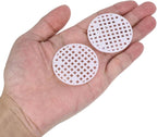 PATIKIL Flower Pot Hole Mesh Pad, 60Pcs 1.8 Inch/4.5cm Round Rigid Bonsai Drainage Mesh Grid Screen Bottom Grid Mat for Garden, White