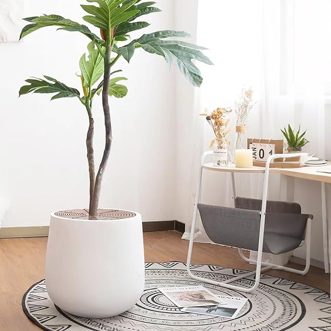 20.5 Inch Plant Pot Cover,Durable Cat & Dog Digging Stopper with Deep Stakes,Adjustable Soil Guard Grid for Indoor & Outdoor Flower Pots,Brown Animal Protector