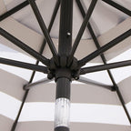 Blissun 9' Outdoor Patio Umbrella, Outdoor Table Umbrella, Yard Umbrella, Market Umbrella with 8 Sturdy Ribs, Push Button Tilt and Crank