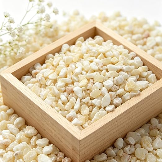 3/8 Inch Decorative Pebbles, Natural River Rocks for Indoor Plants, Succulents, Planters, Vases, Terrariums & Decorative Use, Cream Beige, 3LB