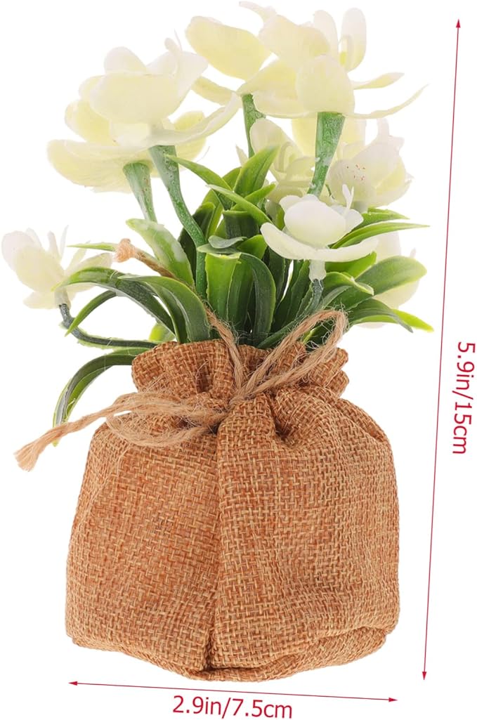 Unomor Realistic Faux Phalaenopsis Orchid Bonsai Decorative Bag Simulation Potted Flower for Home and Desktop Decor Lifelike Artificial Orchid Plant for Living Room Kitchen Bedroom Accent