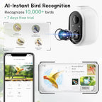 TT Nature Bird Feeder with Camera, Upgraded 1.5L Smart Bird Feeder with AI Identify for 10000+, Auto Capture & Real-time Notifications, Ideal Gift for Christmas (Wooden Roof)
