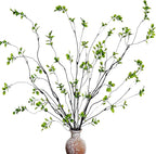 6 Pcs Artificial Ficus Branches Faux Eucalyptus Stems, 47.2 Inch Fake Greenery Stems Artificial Plants for Vase Filler Decoration, Fake Leaves Branches Centerpieces Decor.