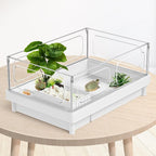 Moonorange Reptile Artificial Plants, Terrarium Plants Decorations Supplies, Aquarium Fish Tank Plant, Amphibian Habitat Hideout Tank Accessories (M Set-2pcs/D)