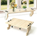 oyhqes Windowsill Plant Shelf Stands for Indoor Plants, 21.65 x 11.81 x 6.3 Inches, Floating Wooden Shelf with Brackets, No Drilling Required, Perfect for Cat Perch & Planters