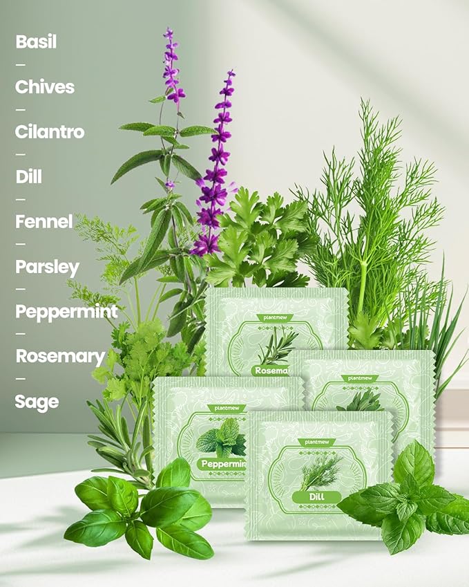 Gift for Women, Mom, Her – 9 Herb Indoor Window Garden Kit | Complete Herb Seeds Starter Set with Pots, Soil, Tools & Markers | Non-GMO Heirloom Herbs | Birthday, Housewarming, New Home, Mother's Day