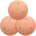 Mellbree 3-Pack Bird Bath Copper Disc, 0.6mm Reinforced 99.99% Pure Copper Cleaning Disk with Triple-Point Support for Physical Safe Clean Water All-Season (Sunflower)