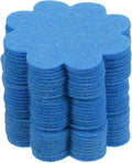PATIKIL 2 Inch Plant Pot Hole Pad, 30 Pack Non-Woven Fabric Flower Shape Bonsai Bottom Soil Mat, Blue