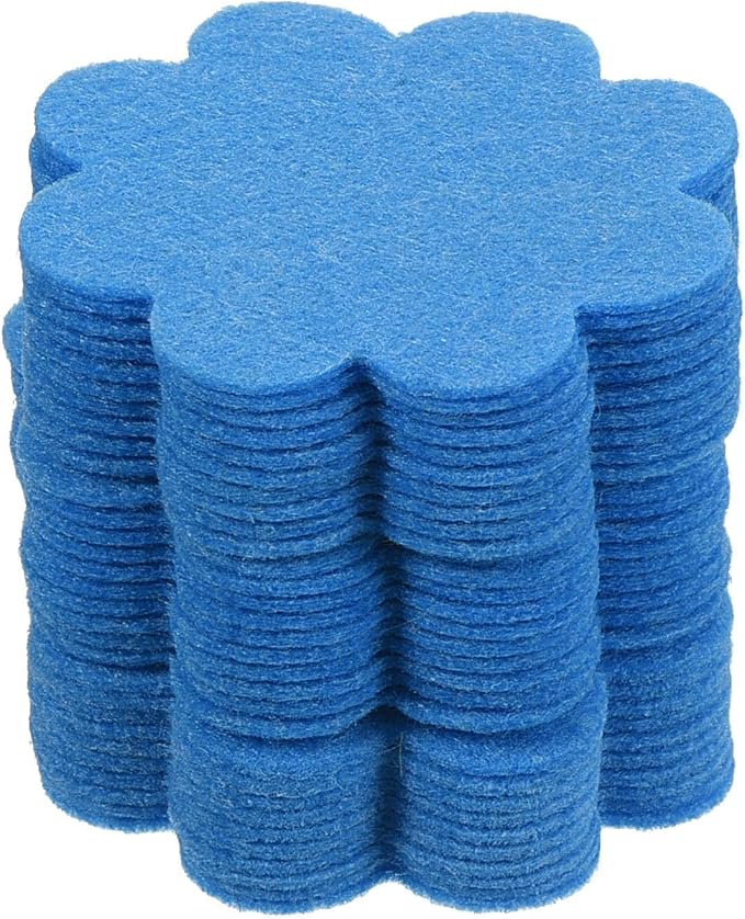 PATIKIL 2 Inch Plant Pot Hole Pad, 30 Pack Non-Woven Fabric Flower Shape Bonsai Bottom Soil Mat, Blue