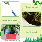 Pinkunn 36 Pcs Plant Watering Globes Plastic Self Watering Bulbs Automatic Plant Watering Devices Self Watering Planter Insert Small Plant Waterer for Garden Indoor and Outdoor Plants Flowers (Blue)