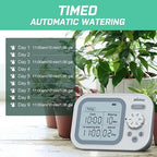 Automatic Plant Waterer Indoor Self Watering System for 15 Potted Plants, Auto Drip Irrigation Kit Programmable Water Timer with Smart Humidity Detection