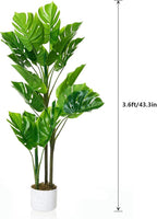 Garvee 3.6FT Artificial Monstera Plant with Natural Leaves, in Pot, Evergreen Floor Plants in Pot, for Home Office Decor