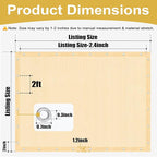Shade&Beyond 90% Sun Shade Cloth with Grommets, 6' X 16' Pergola Shade Cover Canopy, Mesh Tarp Sun Screens for Patio, Outdoor, Garden, Backyard, Wheat