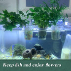 Upgrade Acrylic Aquarium Plant Holder Hanging Aquatic Plant Holder,Adjustable Hook Fish Tank Pot for Hanging Cultivation and Aquarium Decor