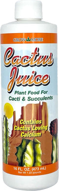 Grow More Cactus Juice (1-7-6) - 16oz of Succulent Fertilizer - Cactus Food for Growth & Root Development - Calcium-Rich Fertilizer for Succulents, Cacti, Snake Plants, & More