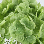 Coferset Green Hydrangea Artificial Flowers 3pcs Lifelike Faux Hydrangea Real Touch Fake Flowers for Home Wedding Christmas Office Party Living Room Decoration,22inch