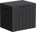 Greesum 33 Gallon Resin Deck Box All Weather Outdoor Storage Boxes for Patio Furniture Set,Outdoor Toys,Garden Tools,Black